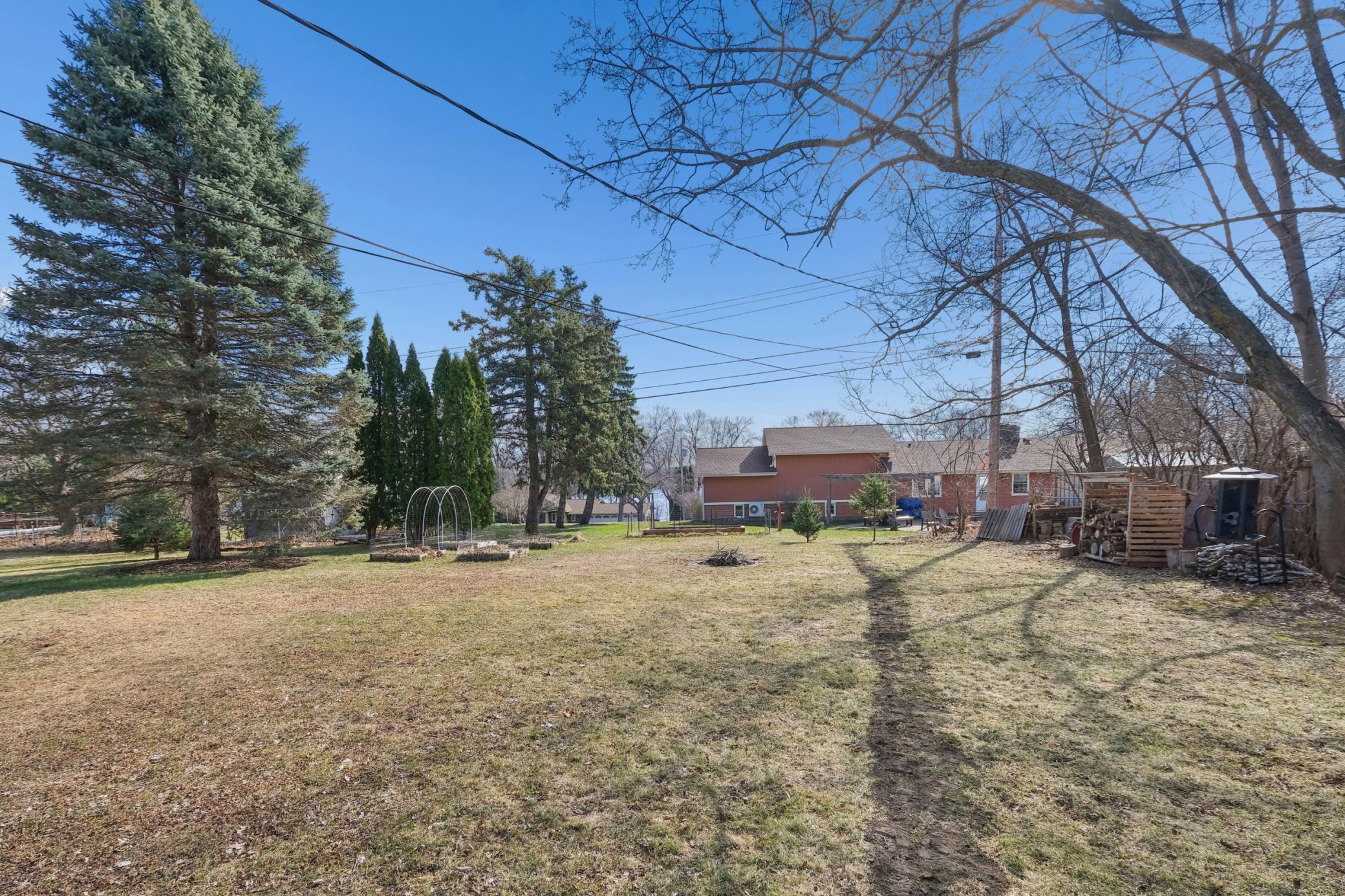 This lot is .34 acres, and feels even larger