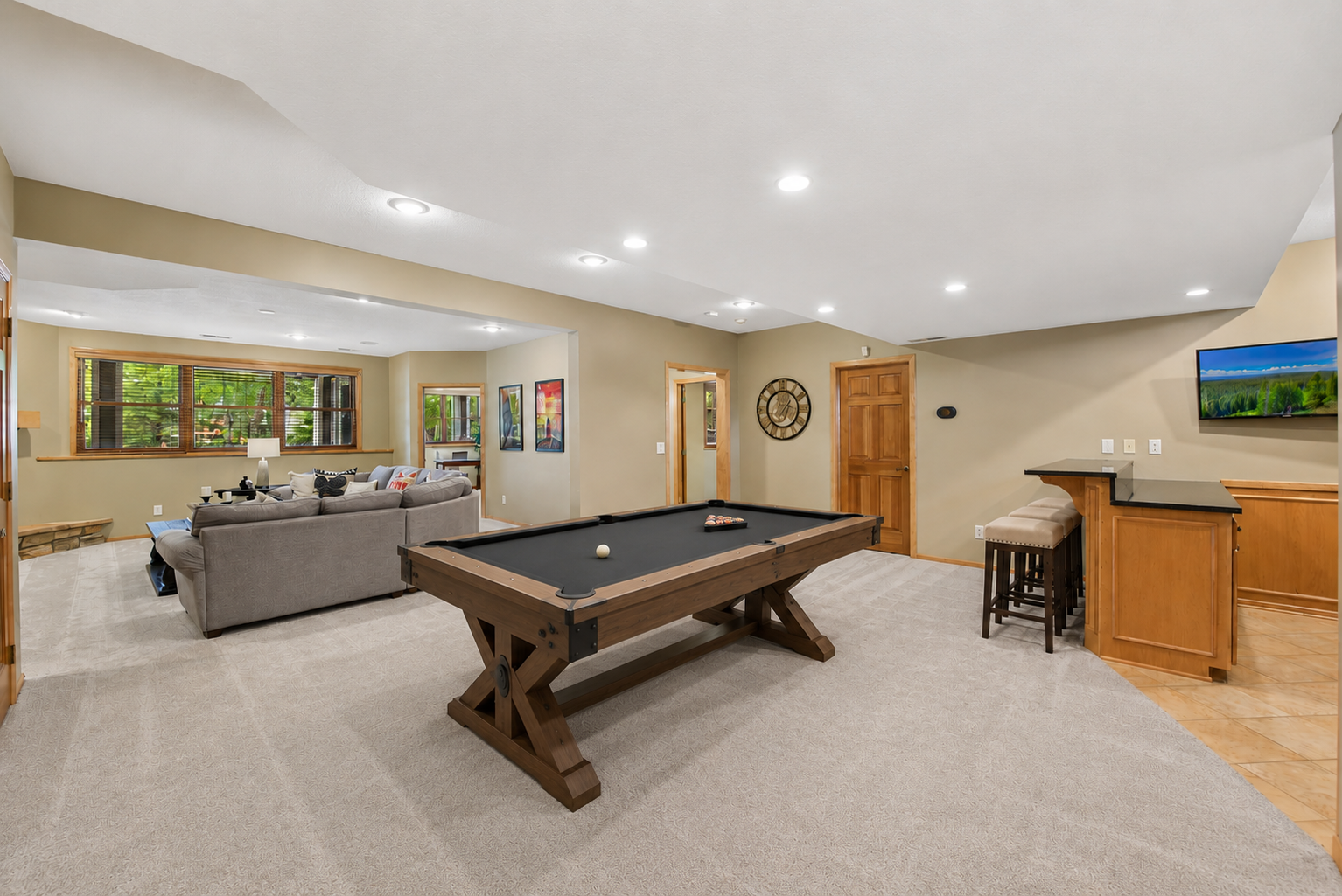 Another view of spacious lower level