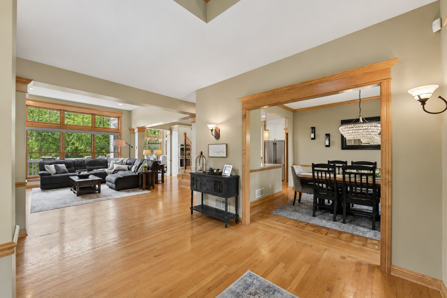 Quality solid Maple trim work throughout the home