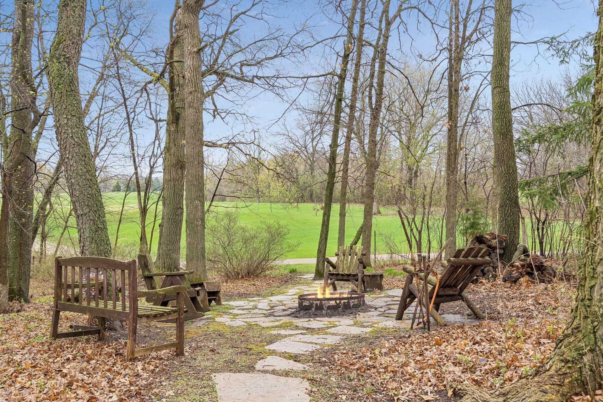 Spectacular "park like" yard overlooking the golf course.