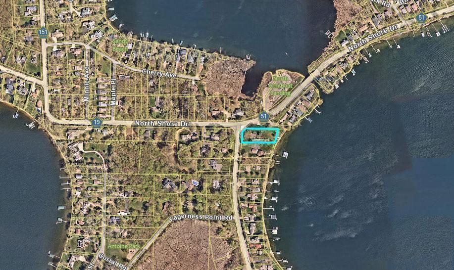 Aerial map of property