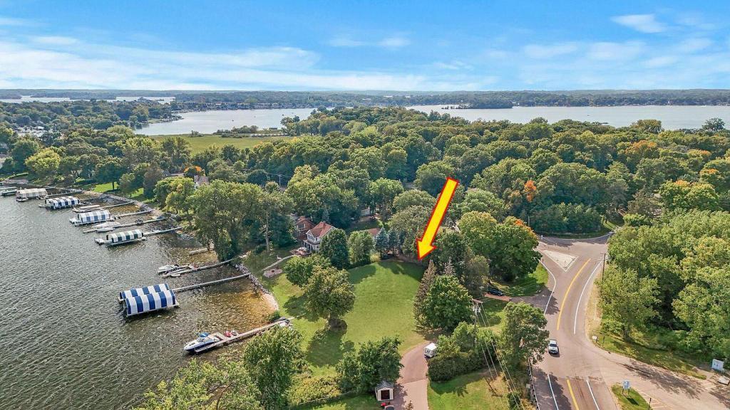 Aerial view of the lot