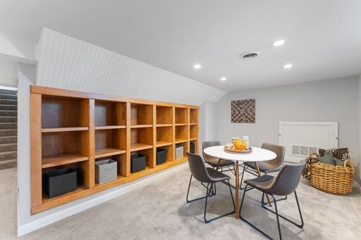 The cubbies are the perfect spot for toys and games.