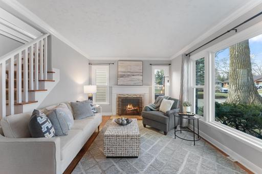 5037 Oxford- Inviting fireplace creates a cozy focal point.