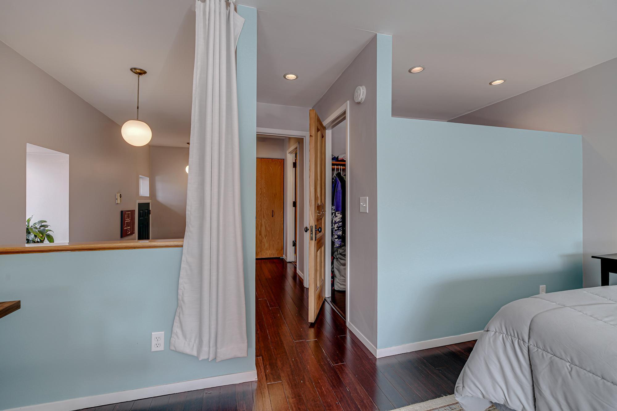 Primary walk in closet in bedroom