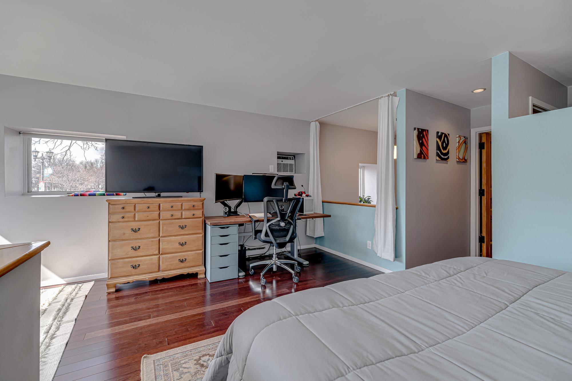 Newer wall a/c unit tucked away