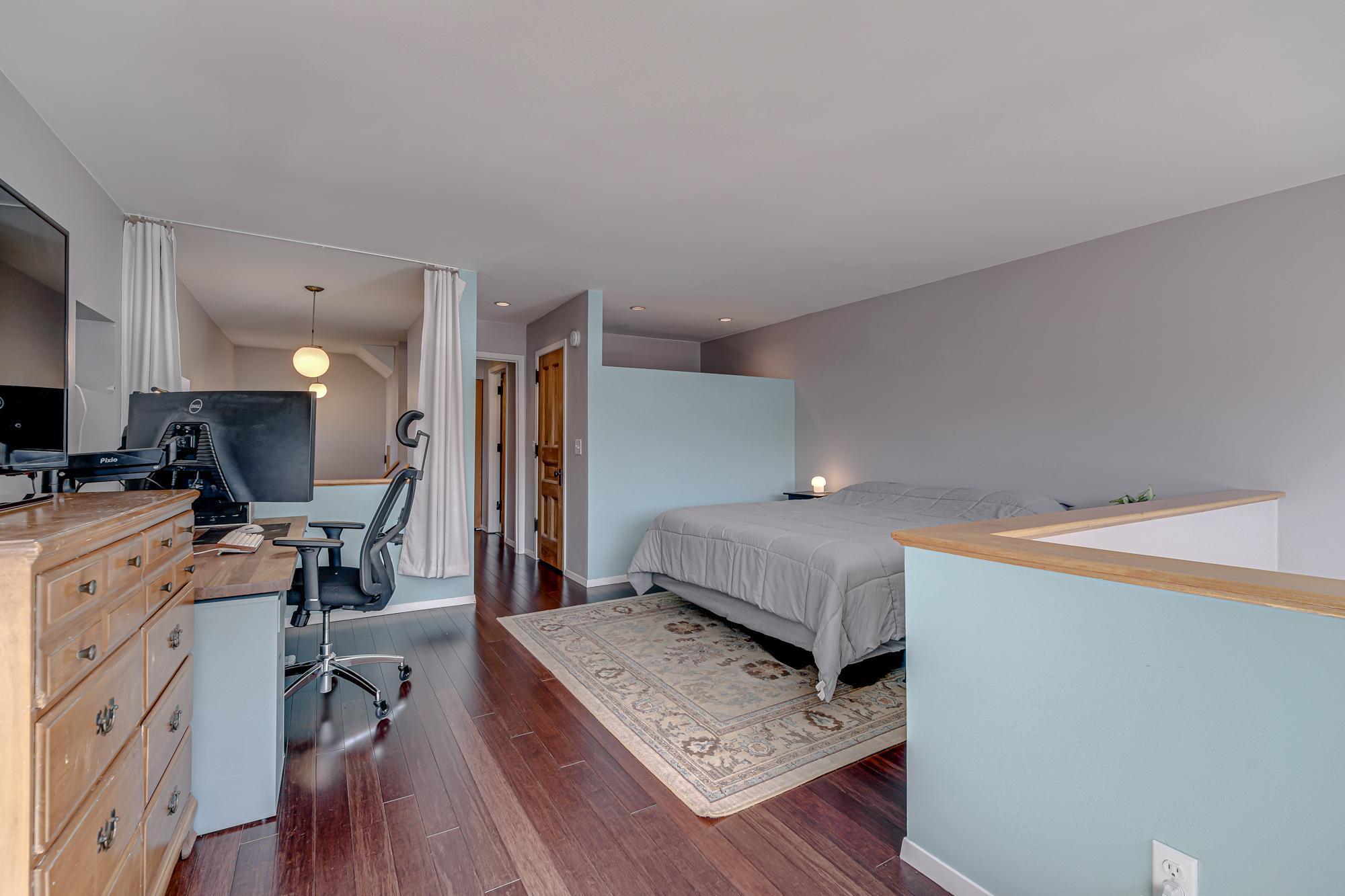 Wall opening to foyer area below