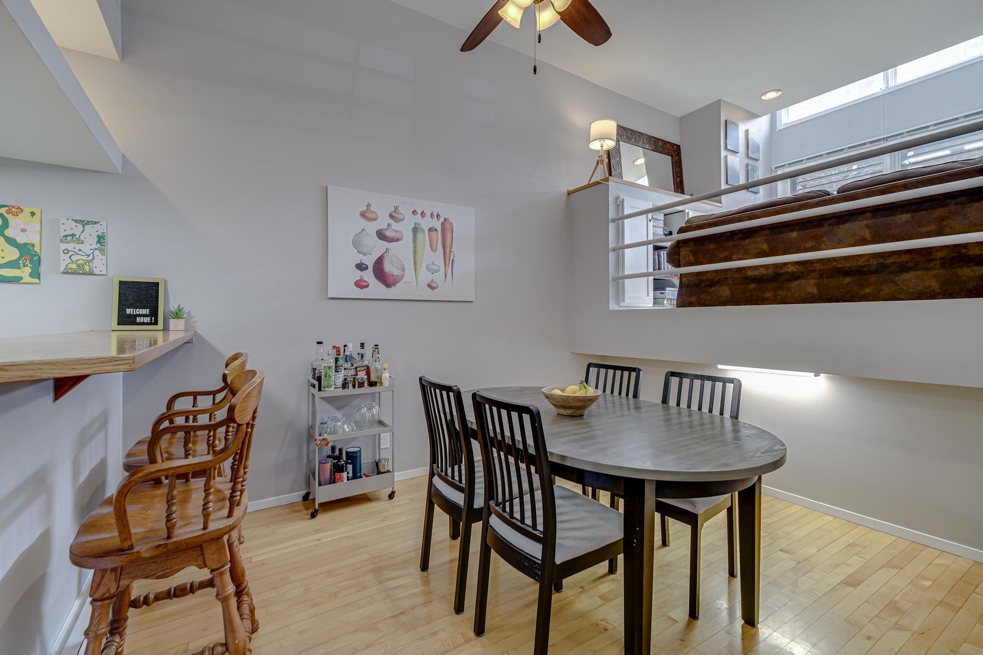 Bright and cheery eating areas