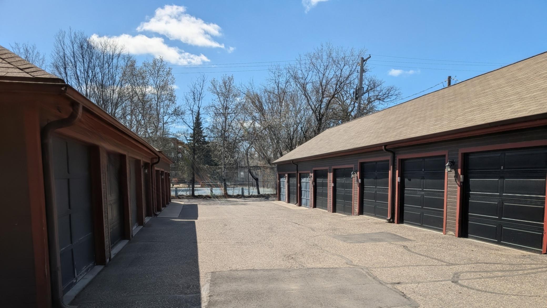 Step across the street to the garage