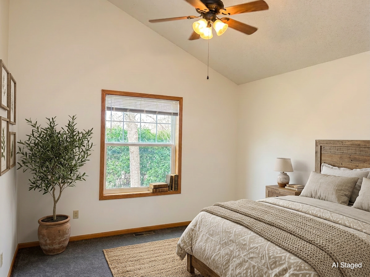 AI Staged Bedroom