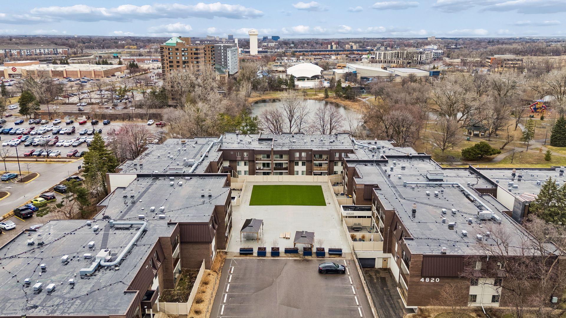 Newly redone center courtyard