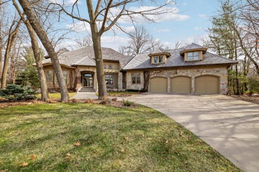 One level living Robert Mason built on Red Rock Lake. Masons Pointe is a private culdesac.