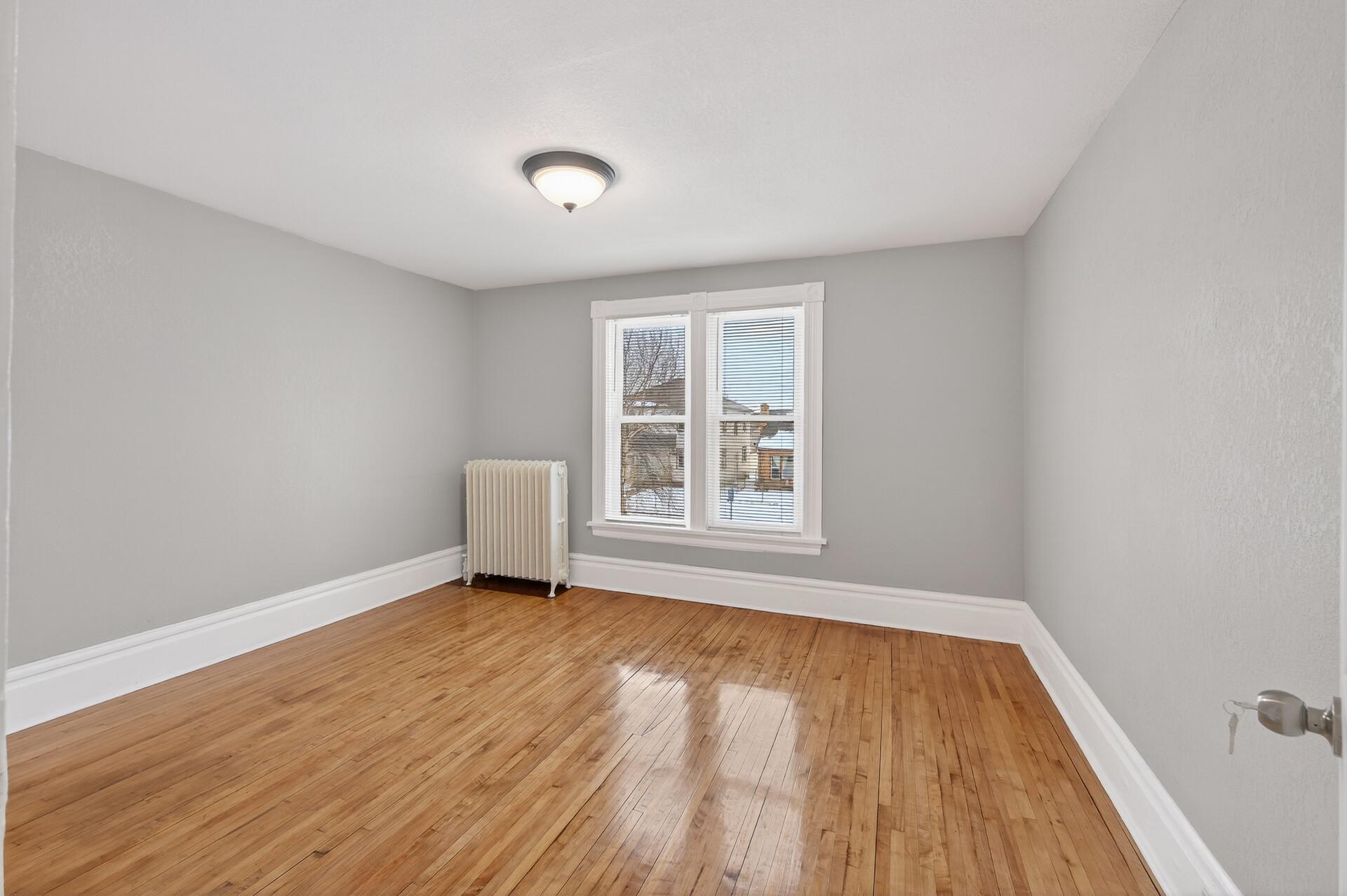 Nice hardwood floors, new paint, new lights, great trim work.