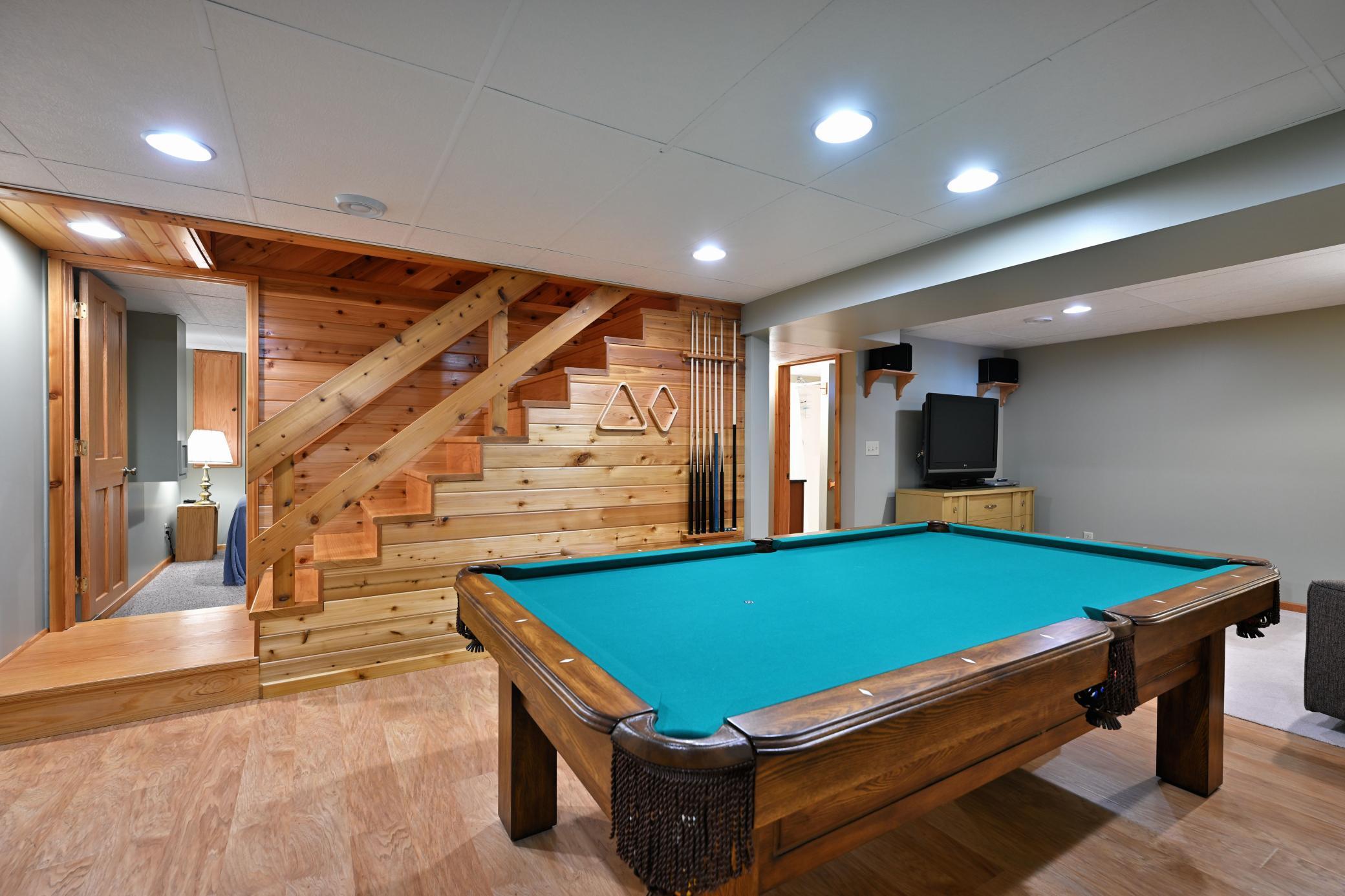 The home has a full basement. Just off the landing is a third bedroom.