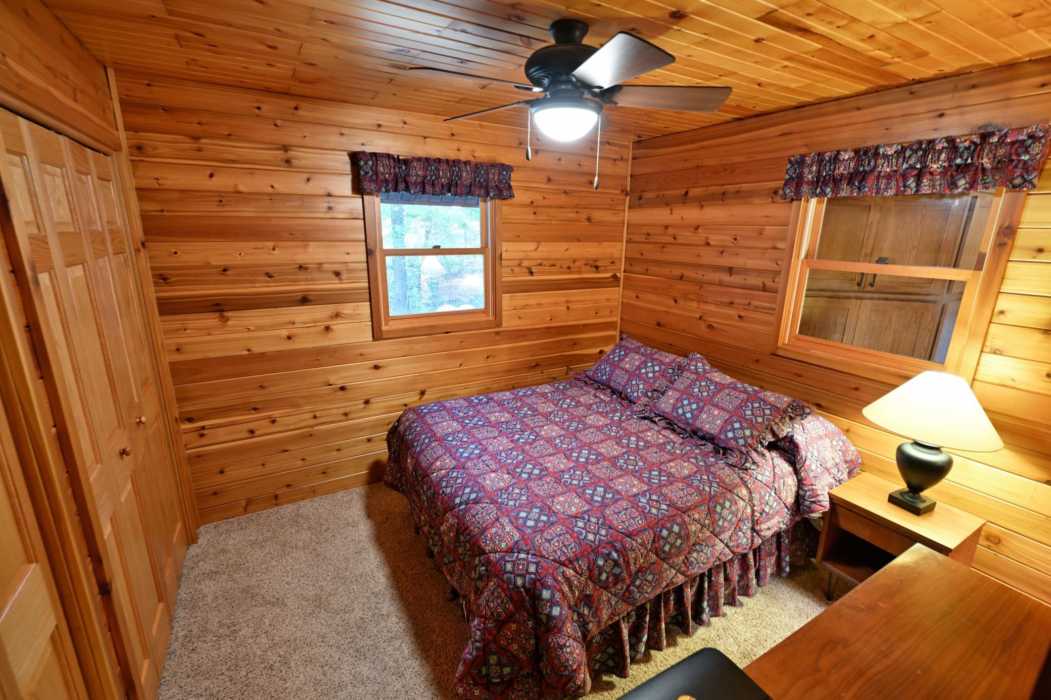 This bedroom has a reach-in closet and the laundry room is also on this level.