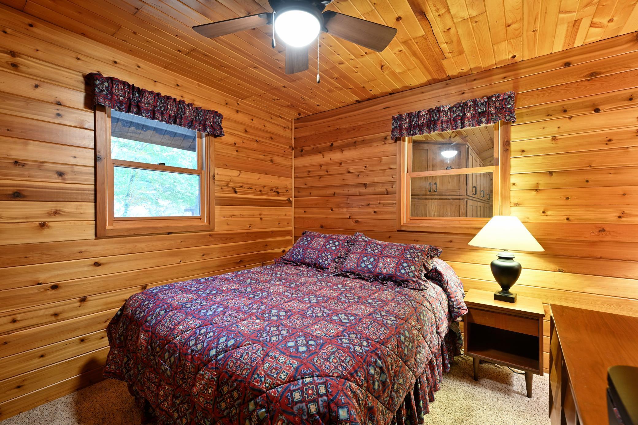 There is a main-level bedroom that offers one-level living.