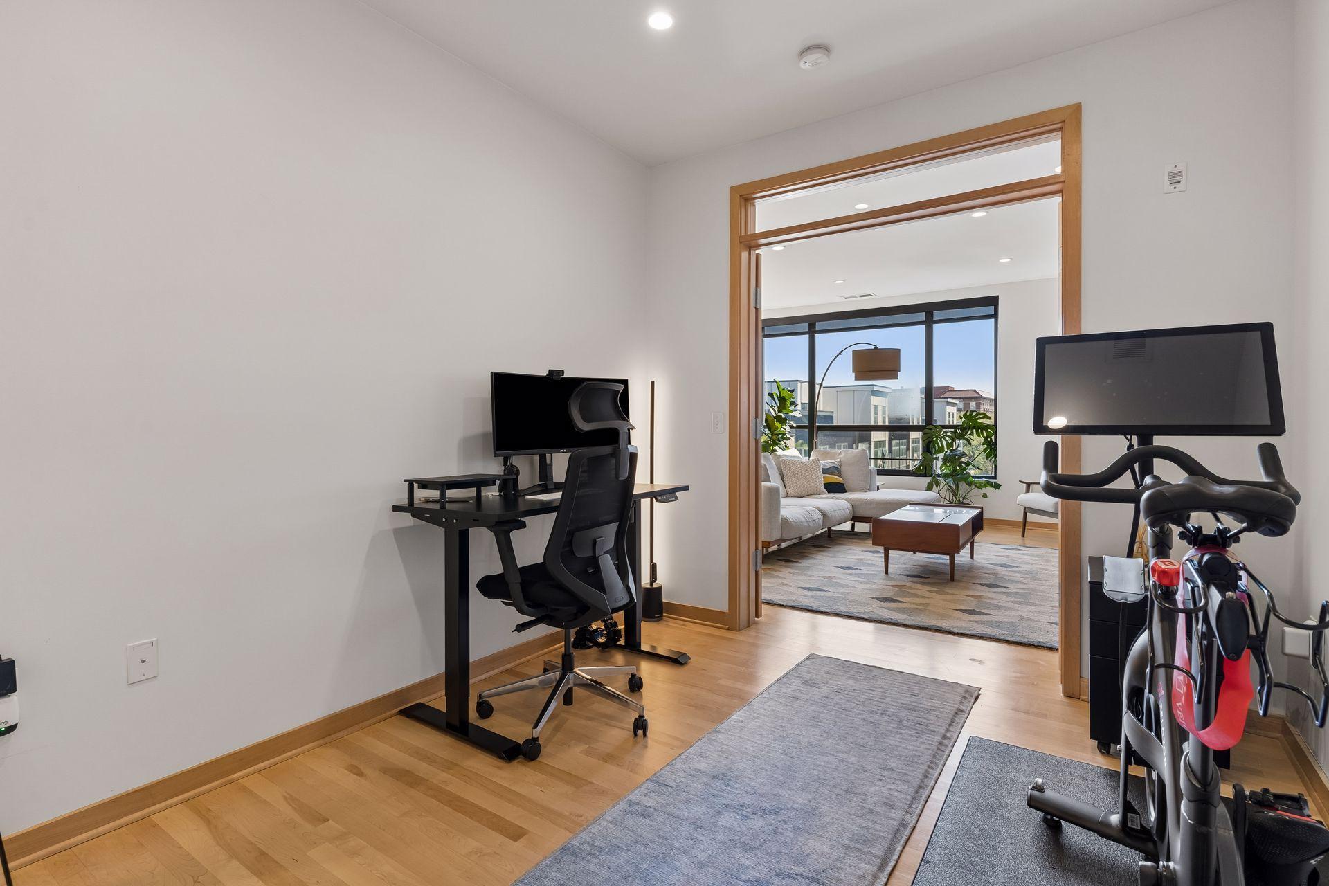 Transom windows, in both bedrooms, create an open and bright atmosphere.