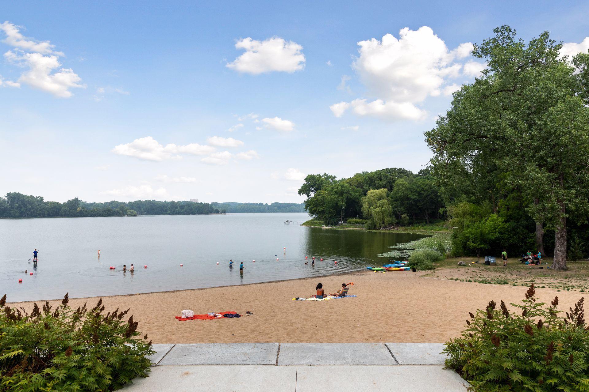 A short walk to enjoy South Cedar Lake Beach. Make the most of living in the City of Lakes.