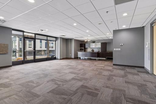 Community room, to entertain guests or host larger parties. Currently being renovated, furniture will be replaced.
