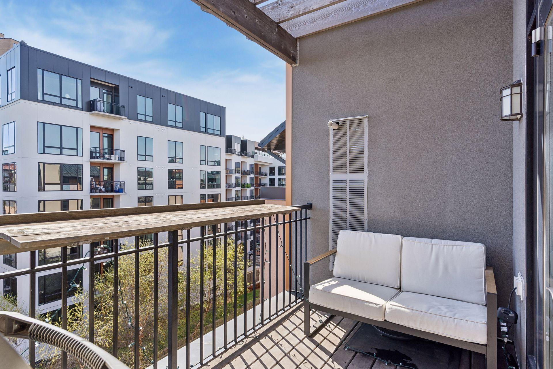 Sconces provide evening light outdoors.