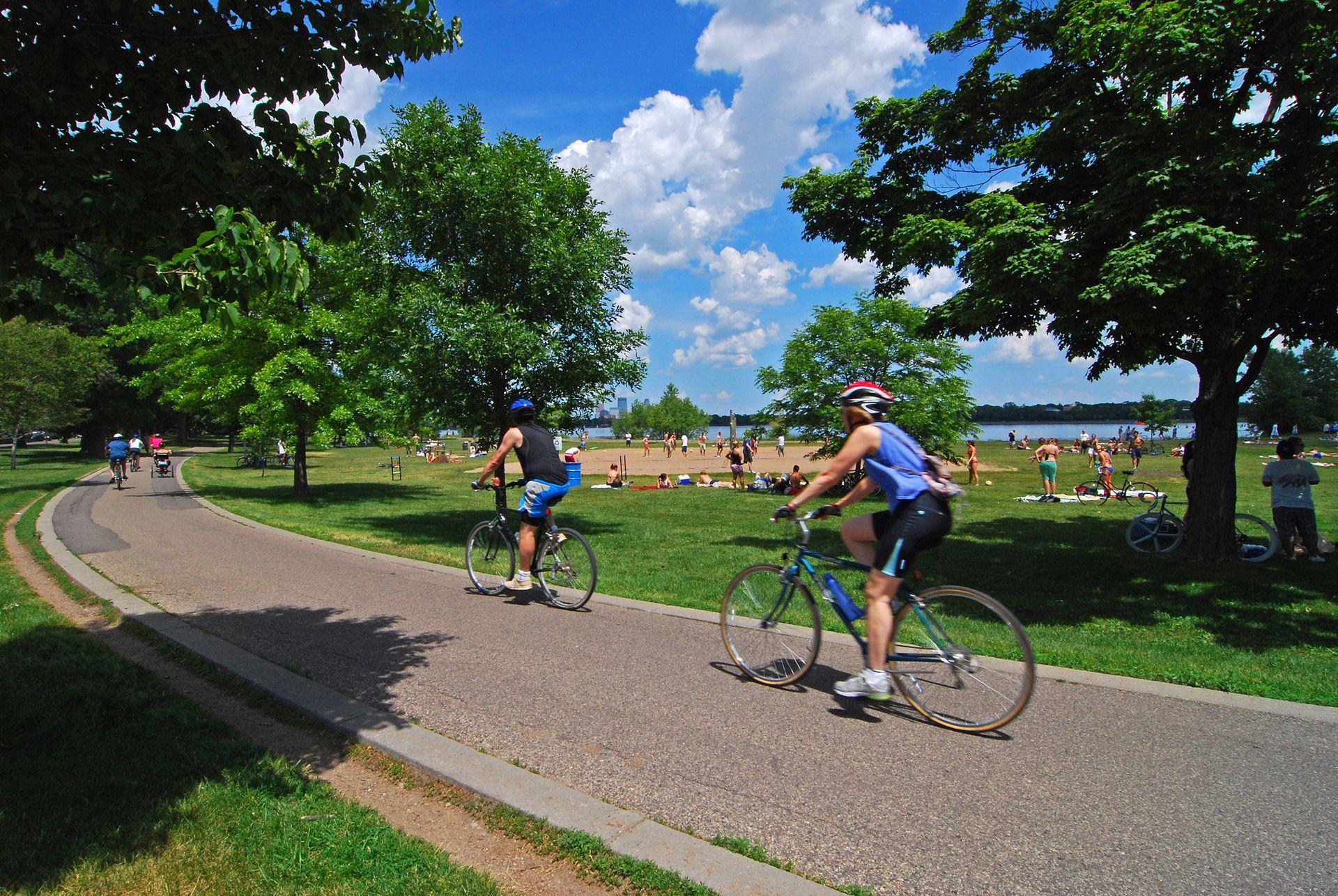 "Bde Maka Ska is the largest lake in Minneapolis, and part of the city's Chain of Lakes. Surrounded by city park land and circled by bike and walking trails, it is popular for many outdoor activities."