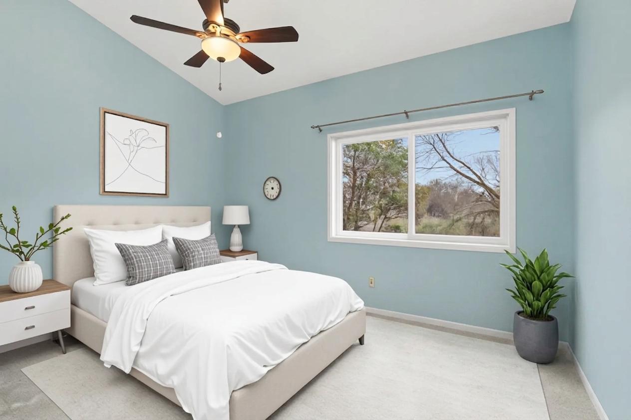 Virtually Staged Primary Bedroom