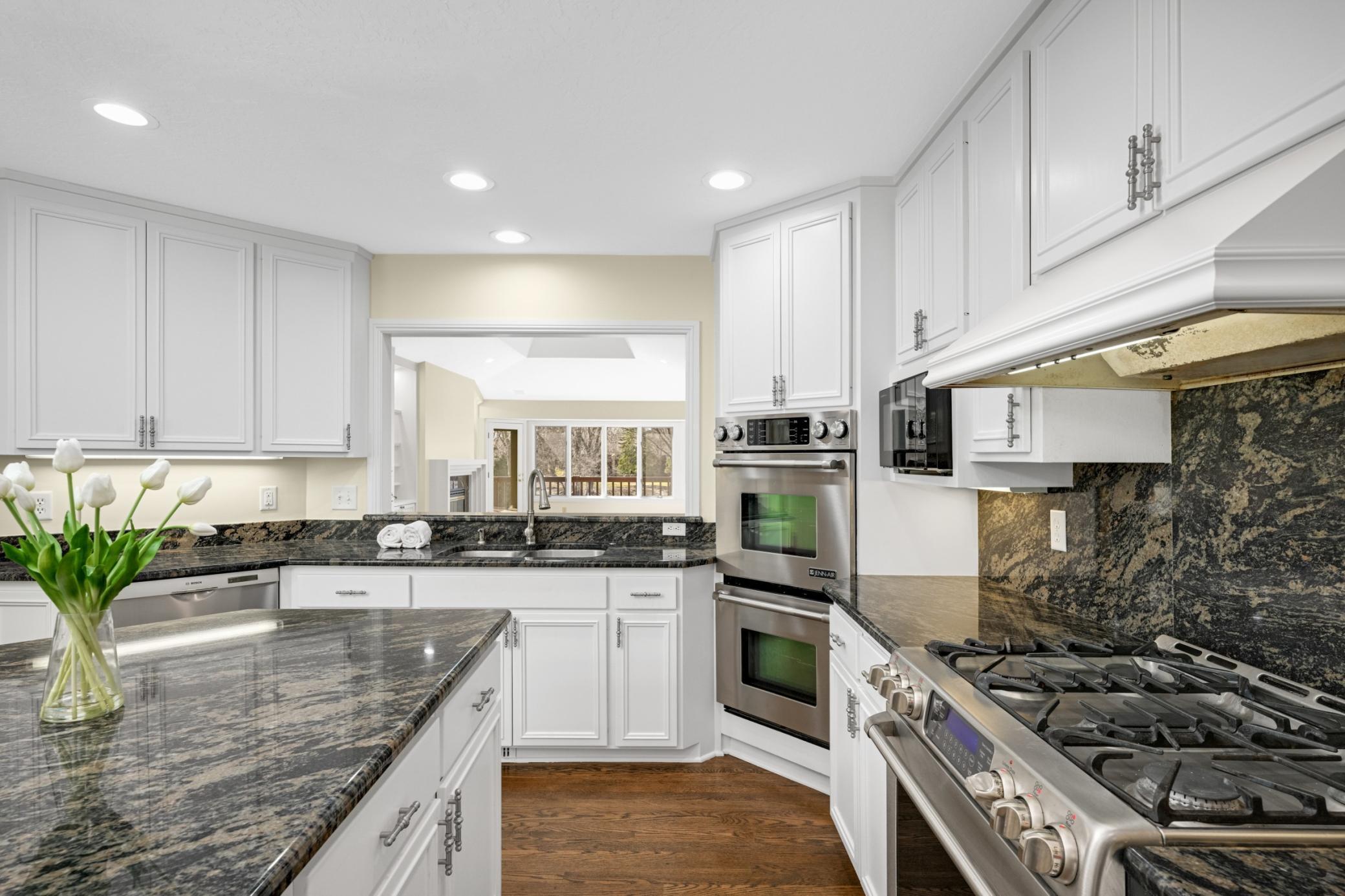 This well built and beautifully designed home takes advantage to the views through to the pond.