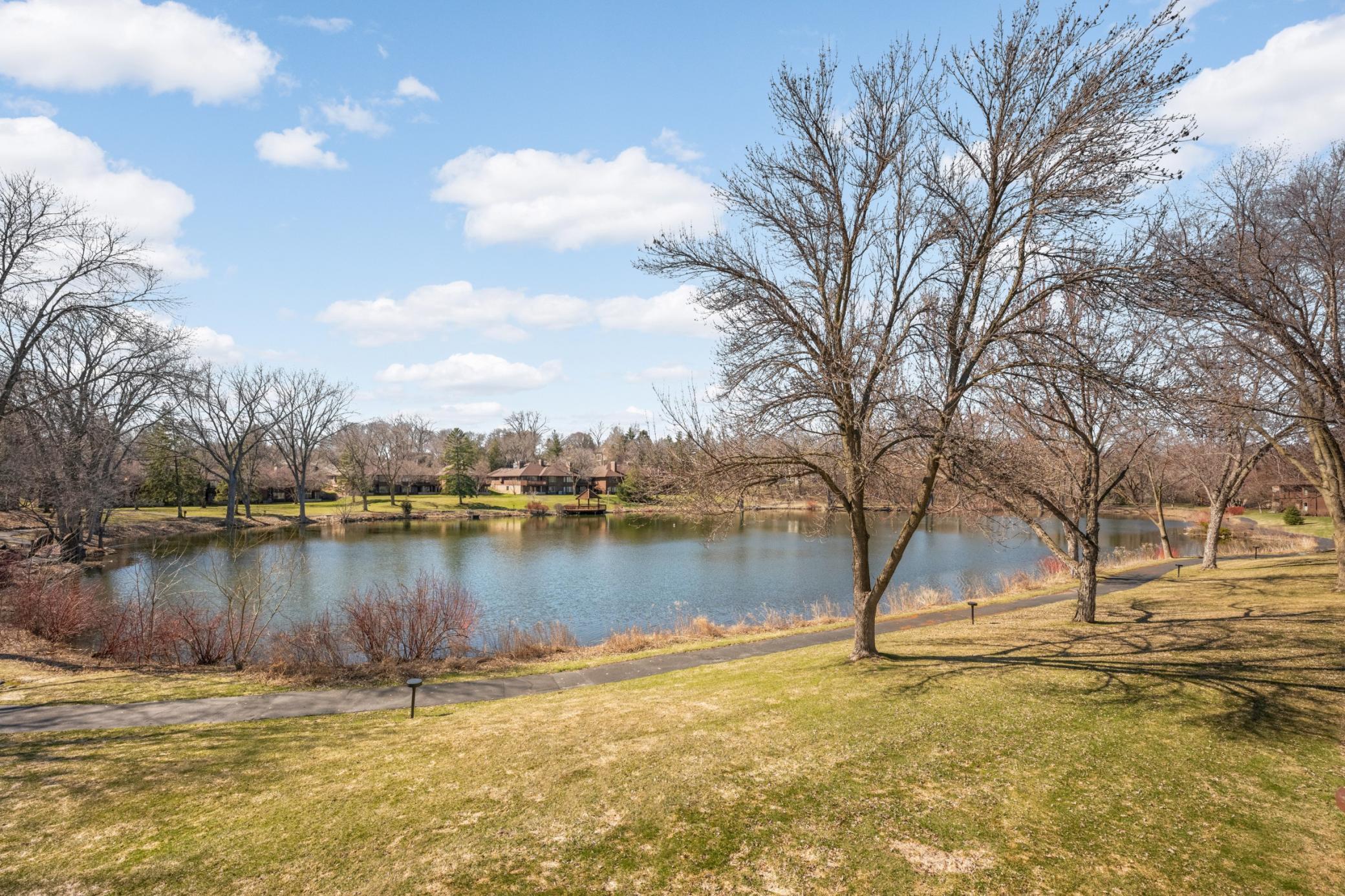 Spectacular pond views with nature and wildlife right out in front of you.