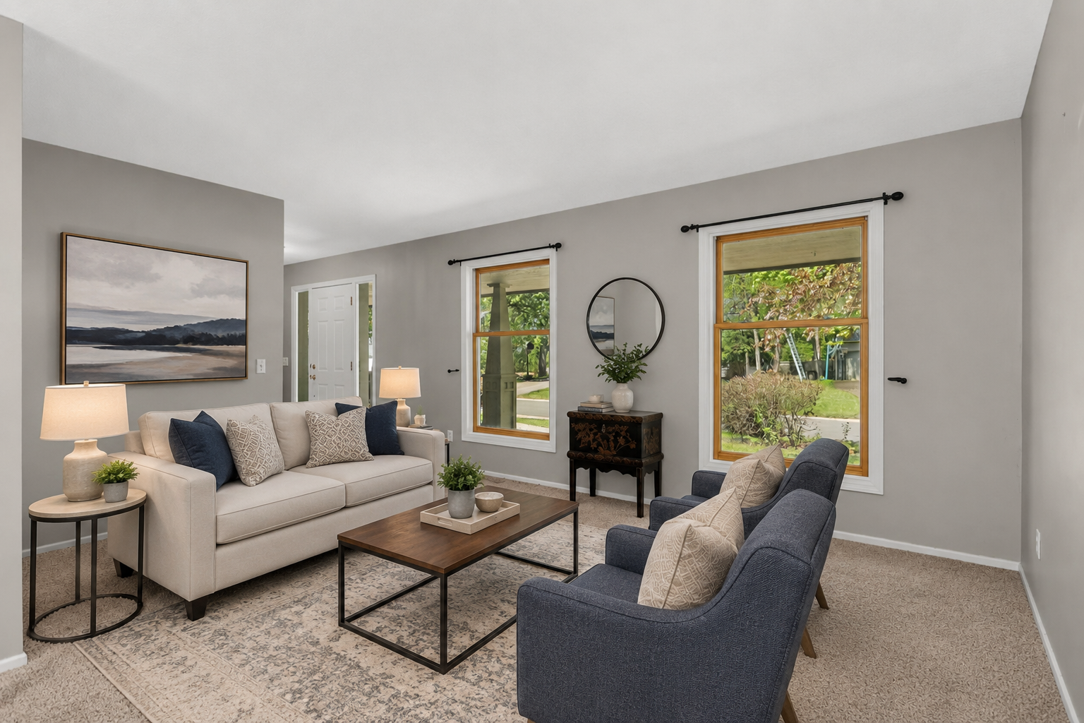Living room virtual staging