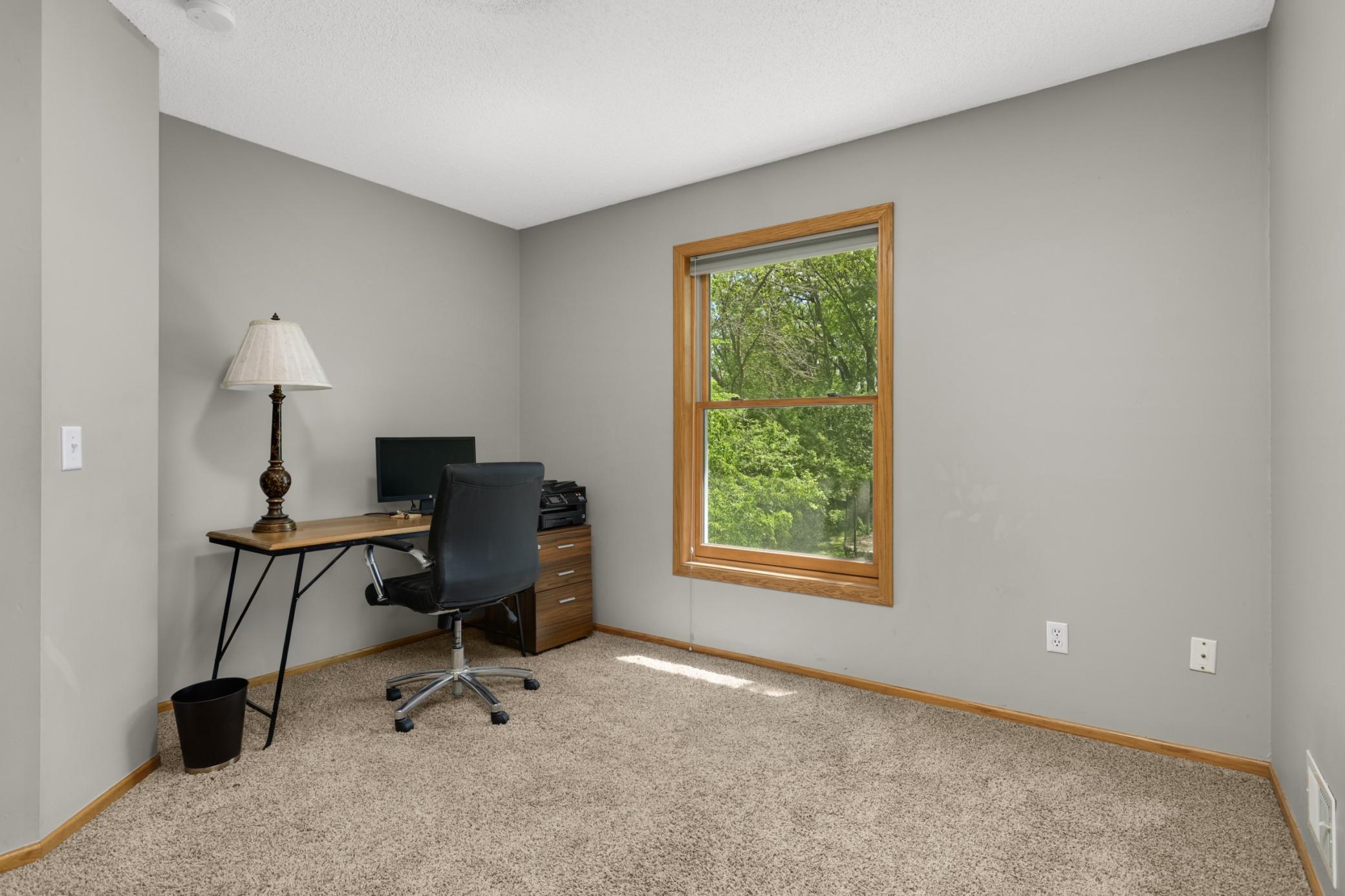 Upper level bedroom currently used as an office