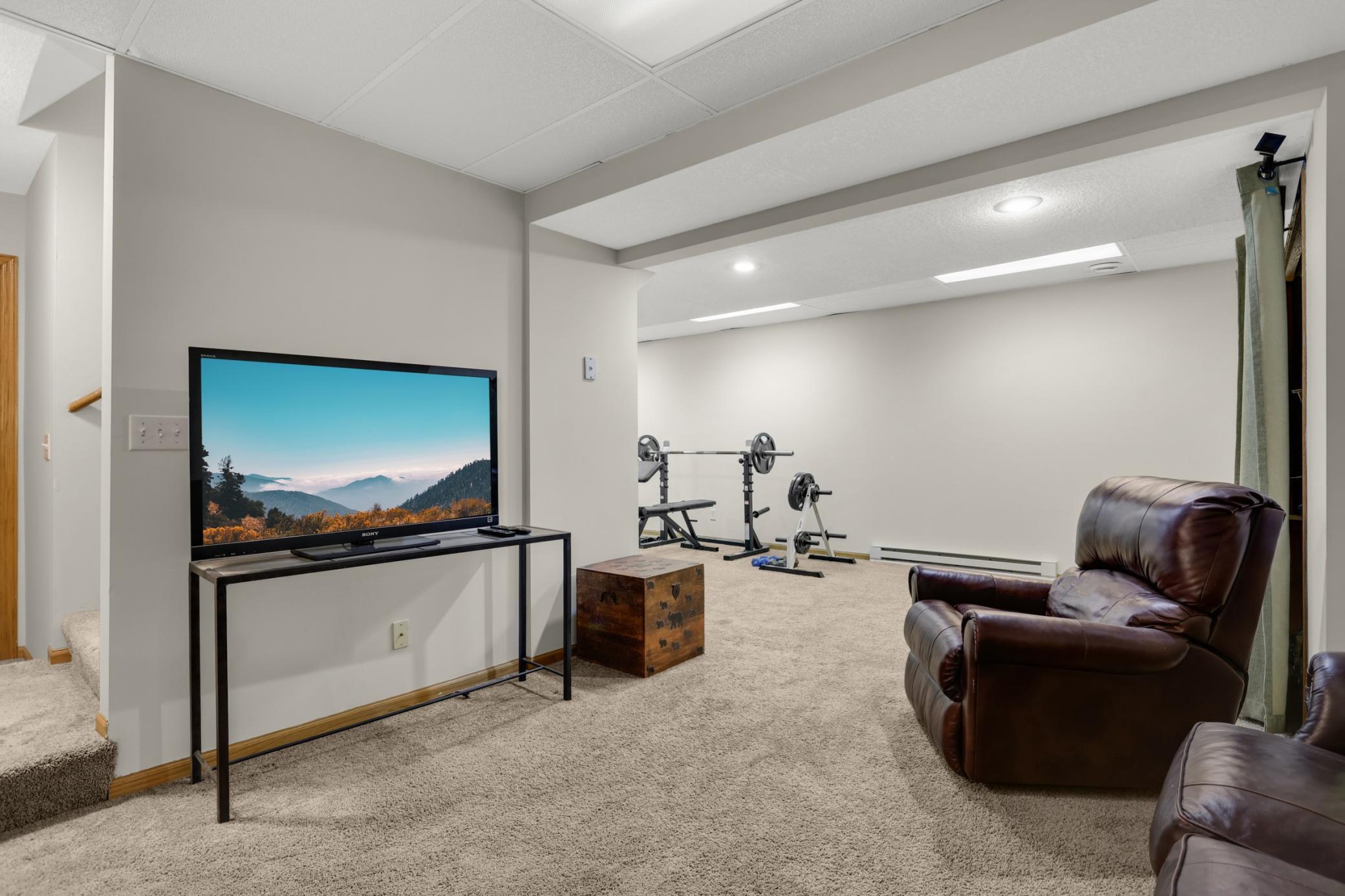 Large and flexible space in lower level
