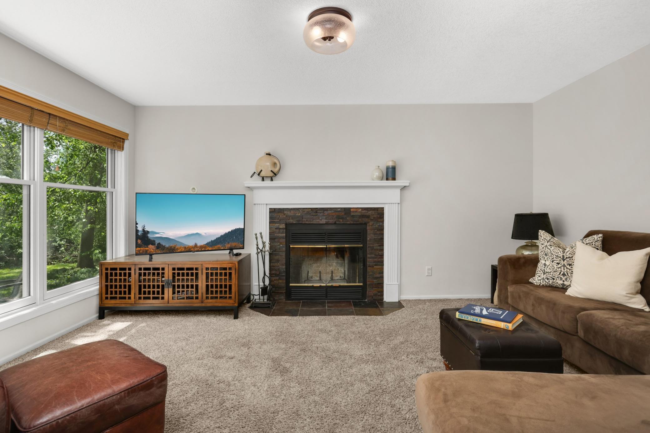 Enjoy the wood burning fireplace on chilly evenings
