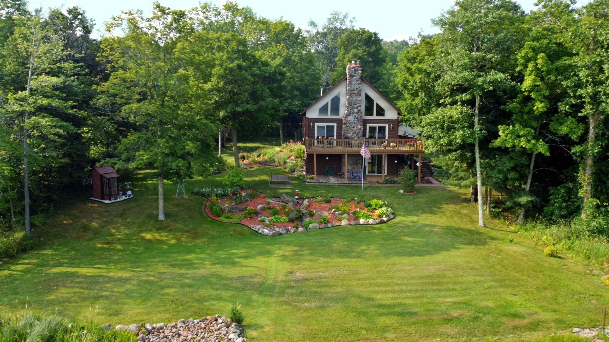 Park-like setting lakeside