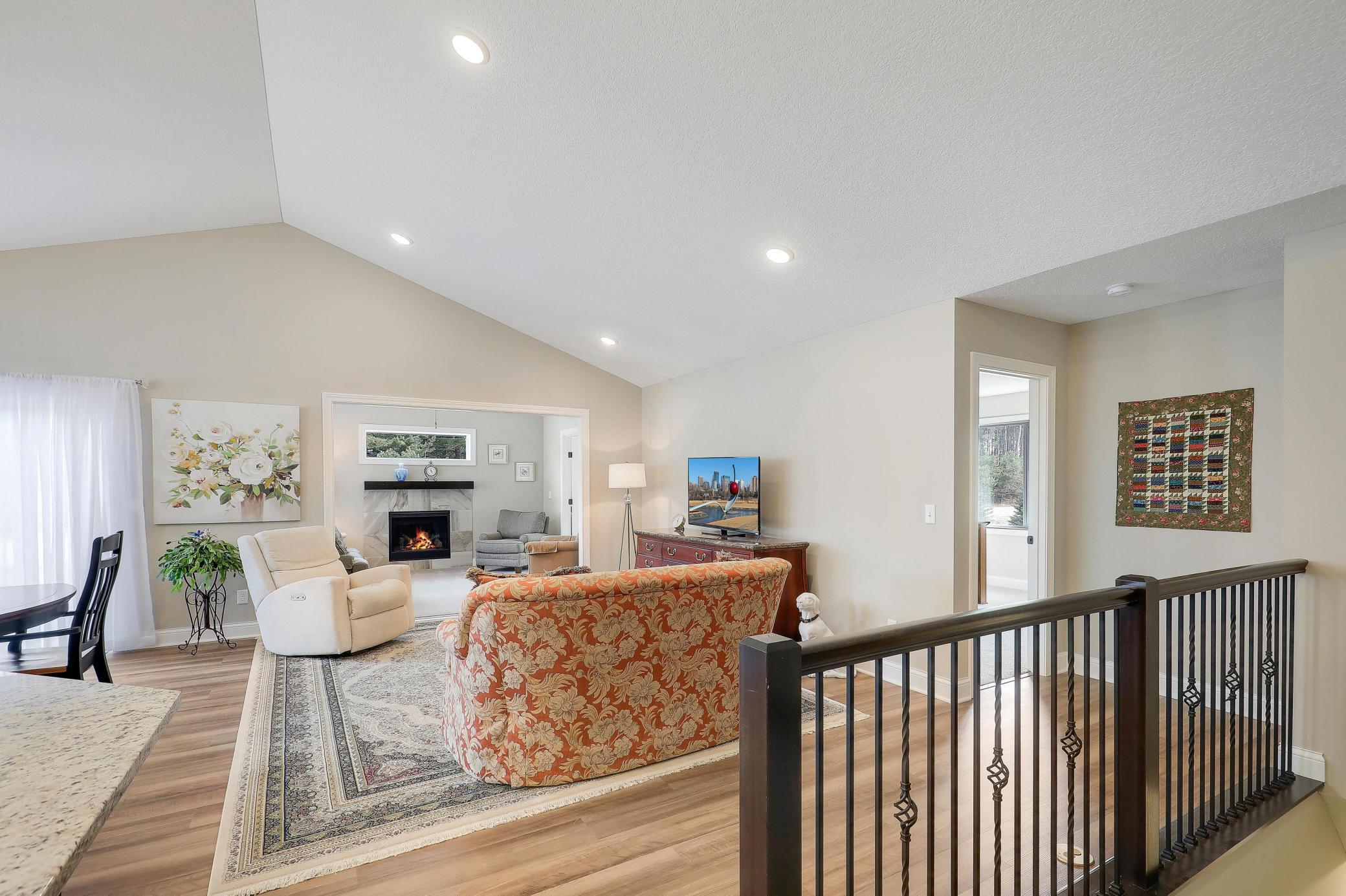 Vaulted ceilings maximize the open feeling