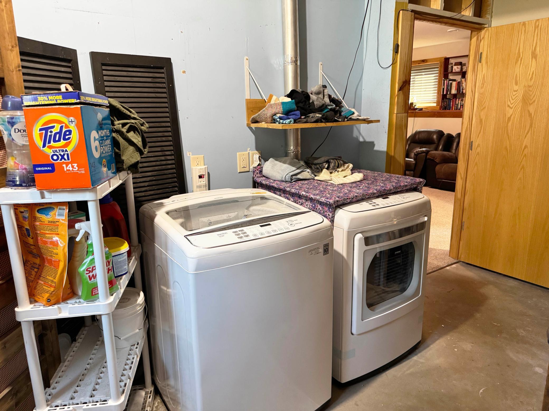 A closer look at the washer and dryer.