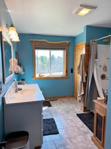 A look into the main floor full bathroom.