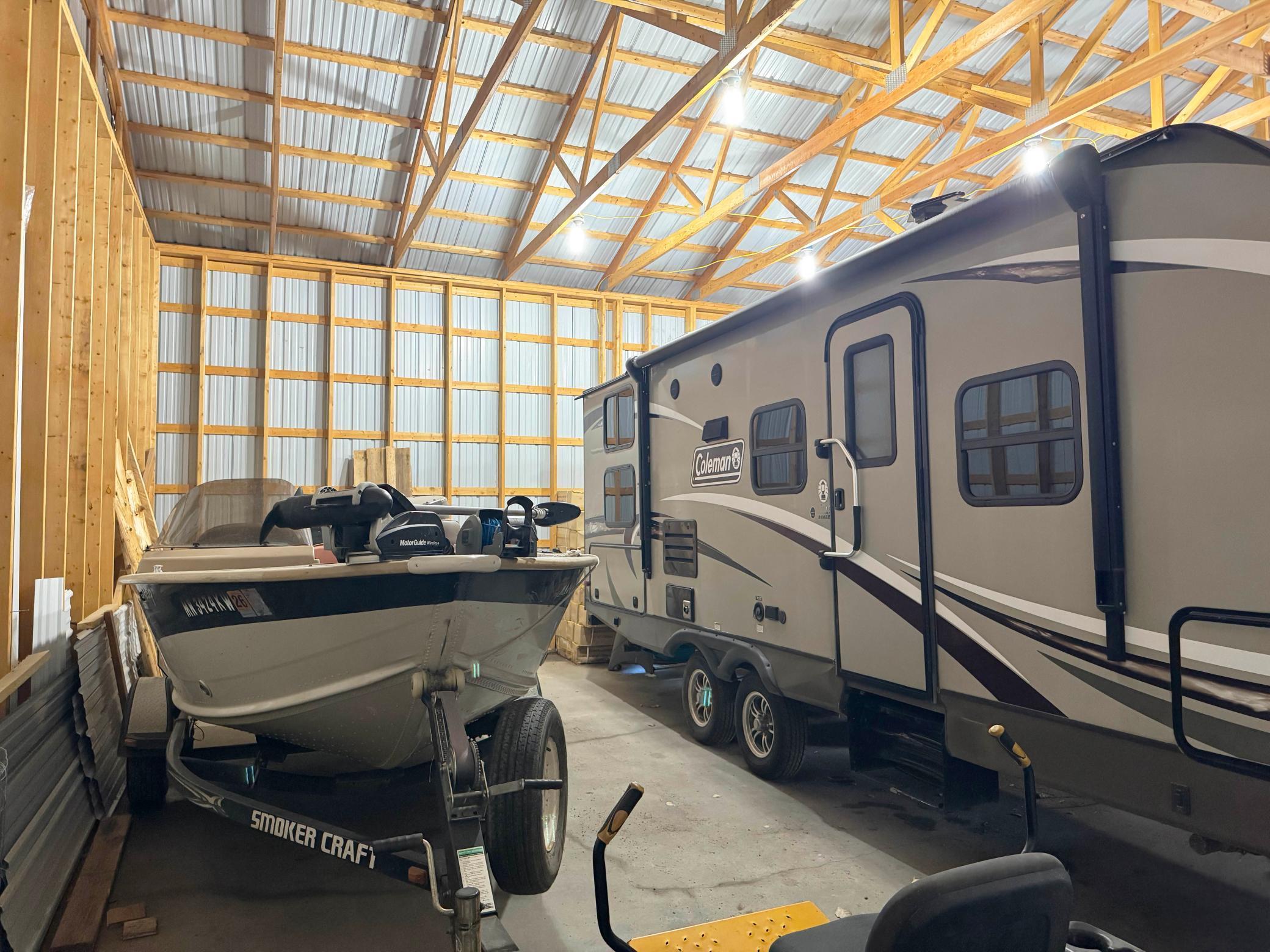 Another angle inside the pole shed.