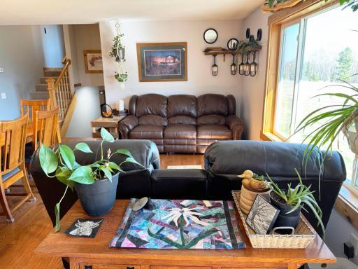 Views of the living room from the front entry.