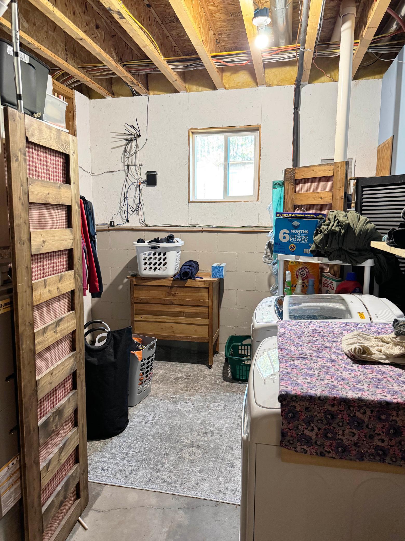 A look into the laundry room.