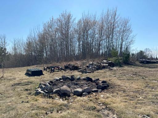 A shot of the large firepit.