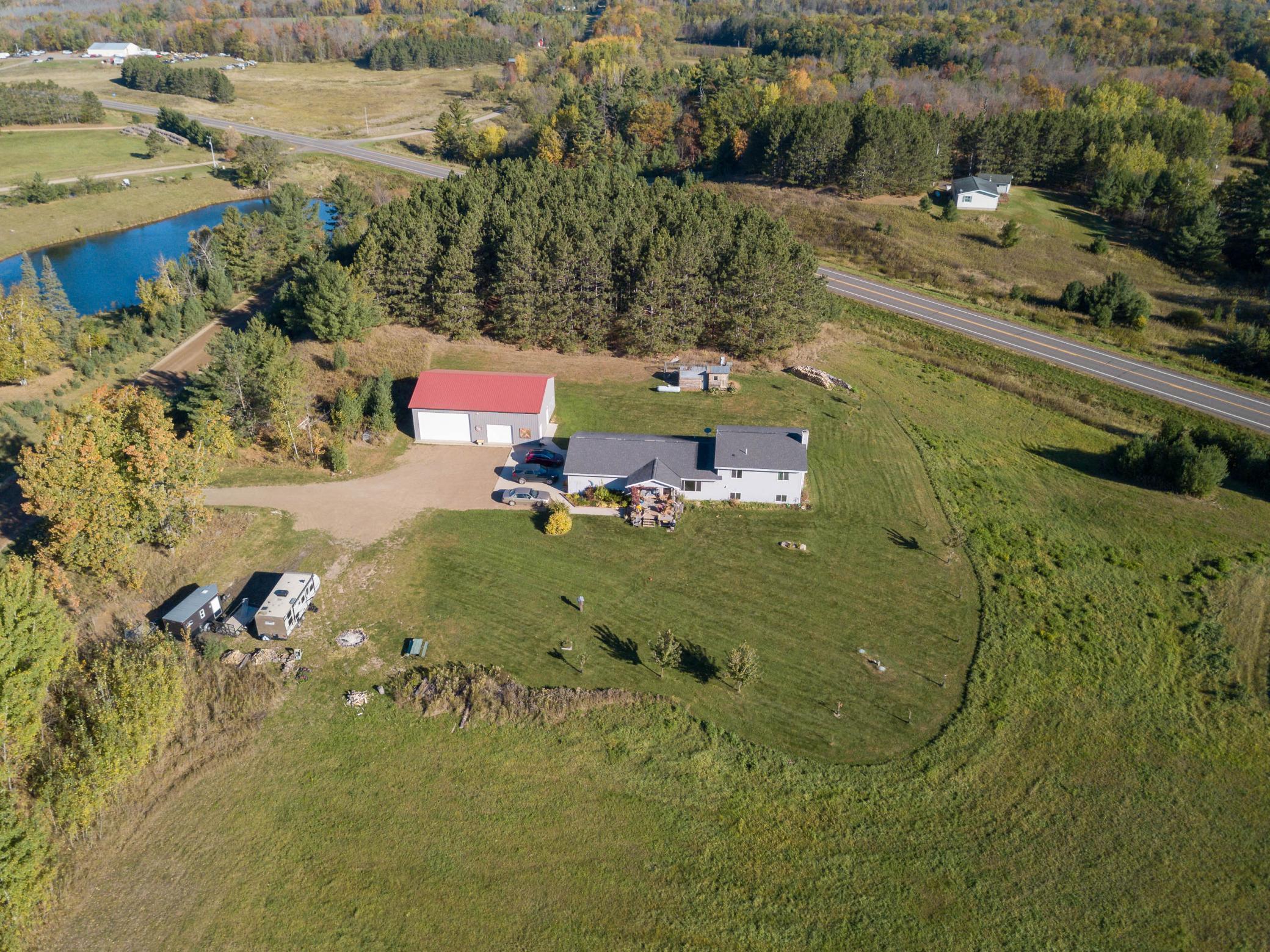A shot of the property taken from above.