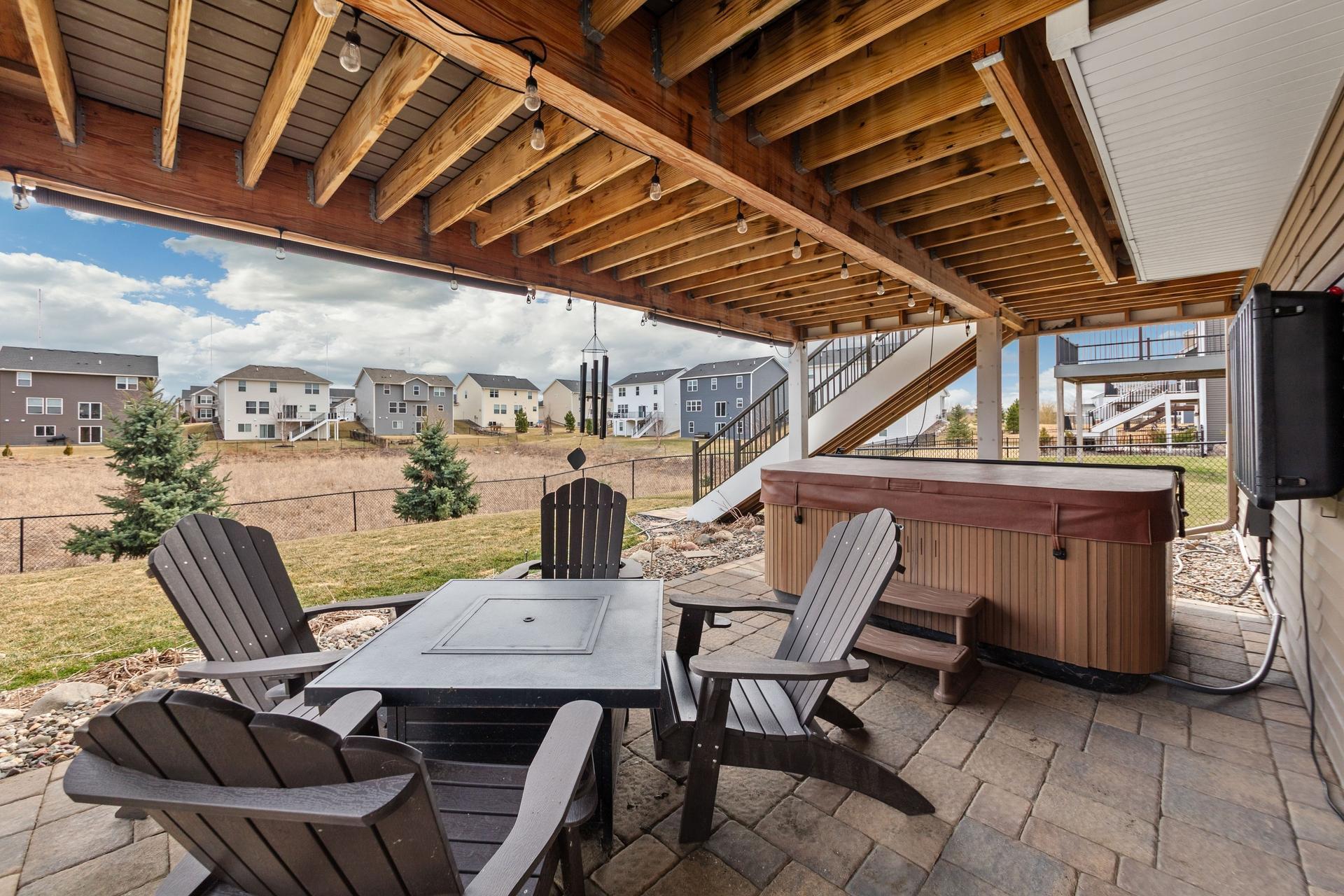 Rear Patio with Hot Tub