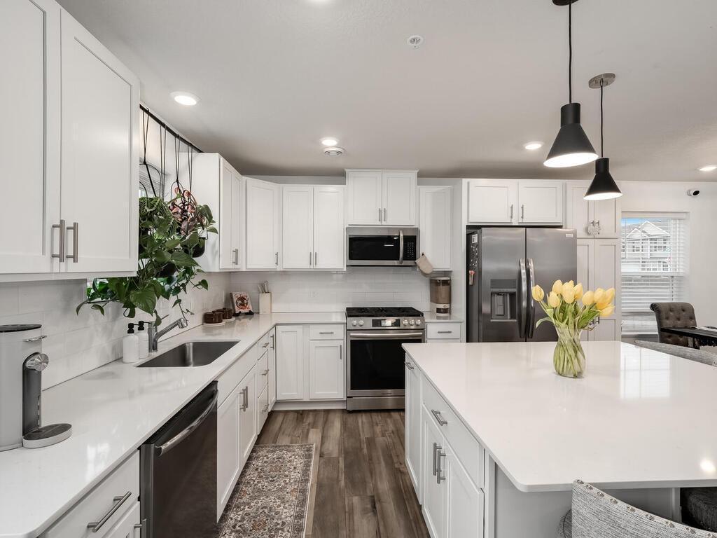 SS Appliances, Gas Stove, Kitchen Window