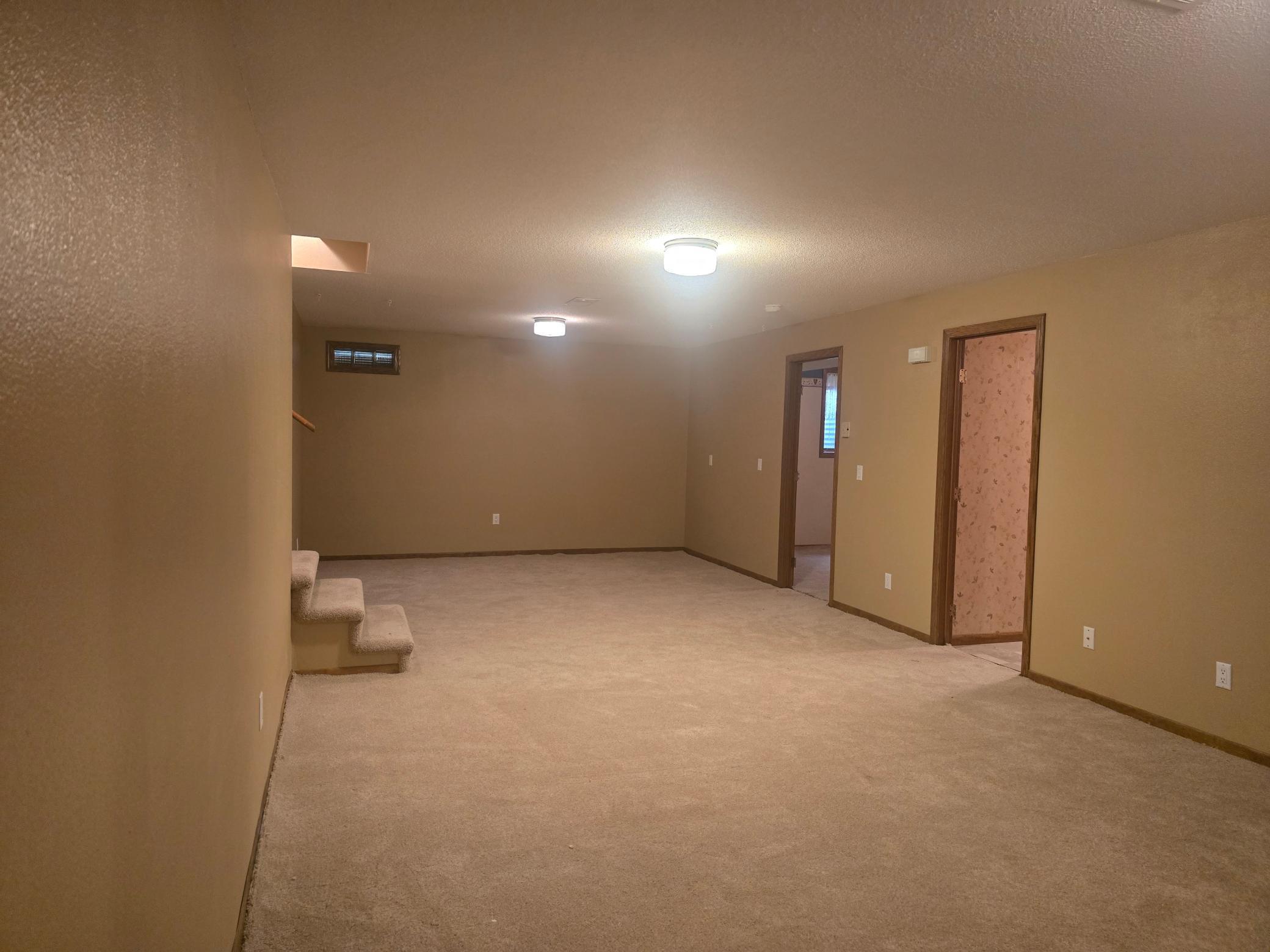 lower level with 2 bedrooms and full bath