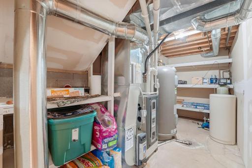 Lots of storage space in the utility room