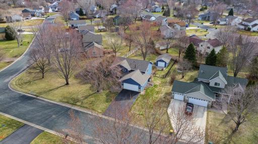 Another view of the home. Love the large shed in the fenced backyard!