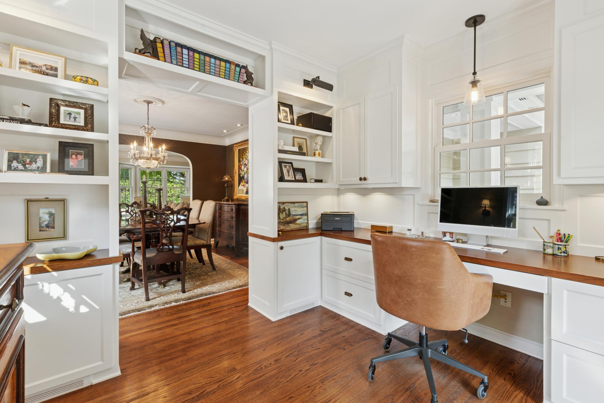 Great office addition featuring gorgeous millwork