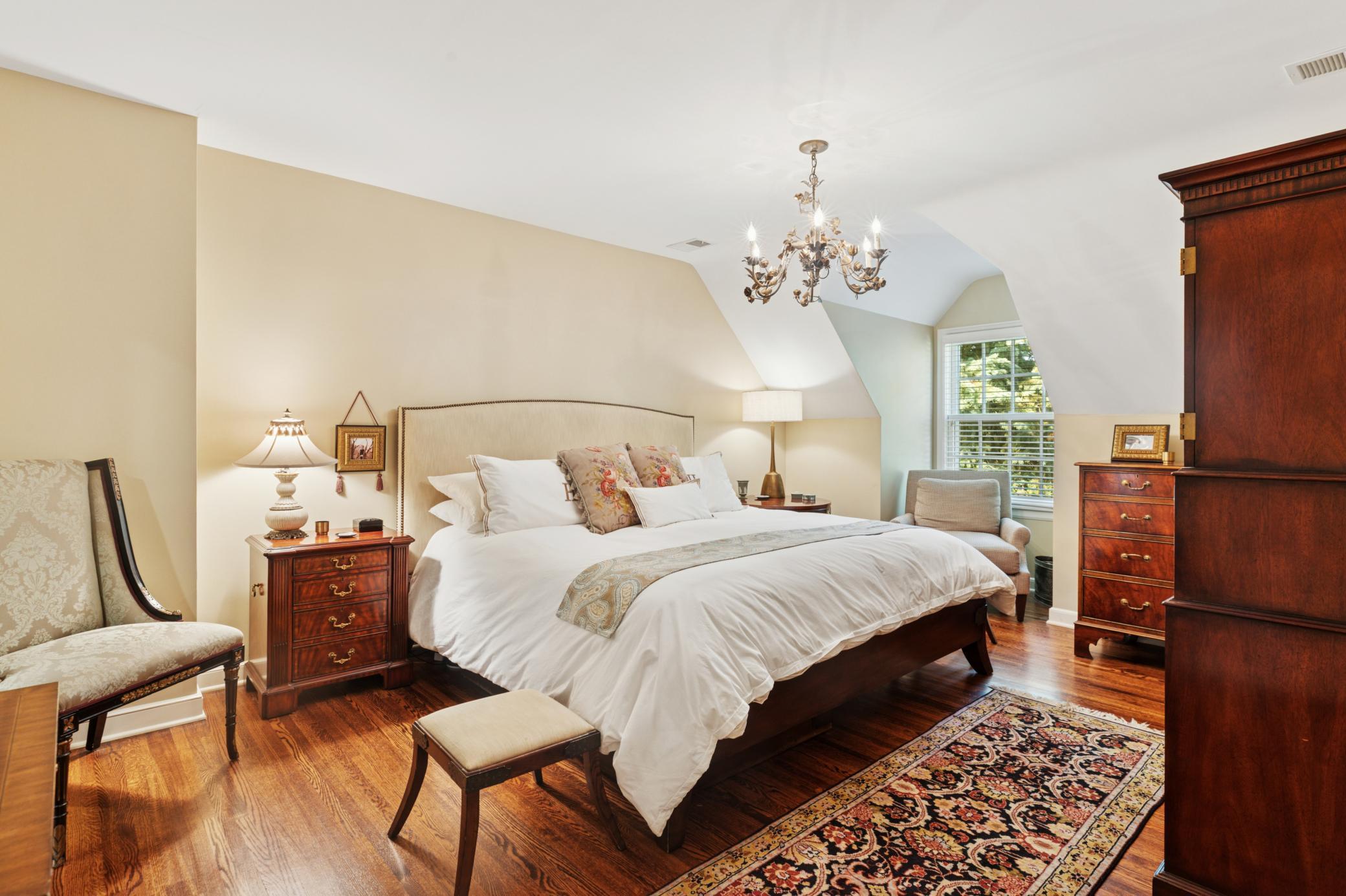 Beautiful master bedroom with a touch of elegance