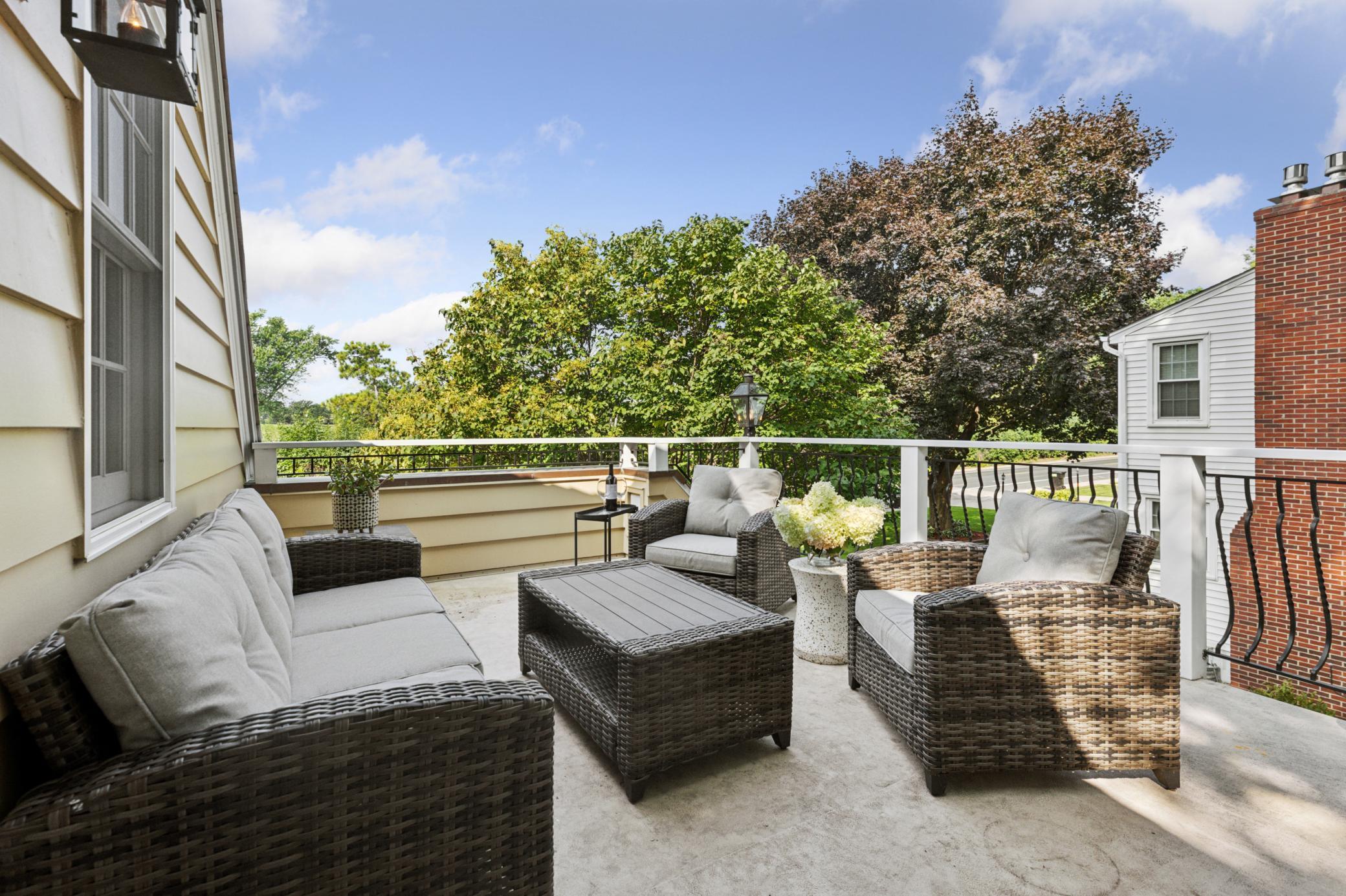 Enjoy the evening sunsets while overlooking Edina Country Club golf course