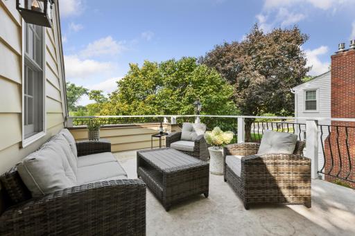 Enjoy the evening sunsets while overlooking Edina Country Club golf course